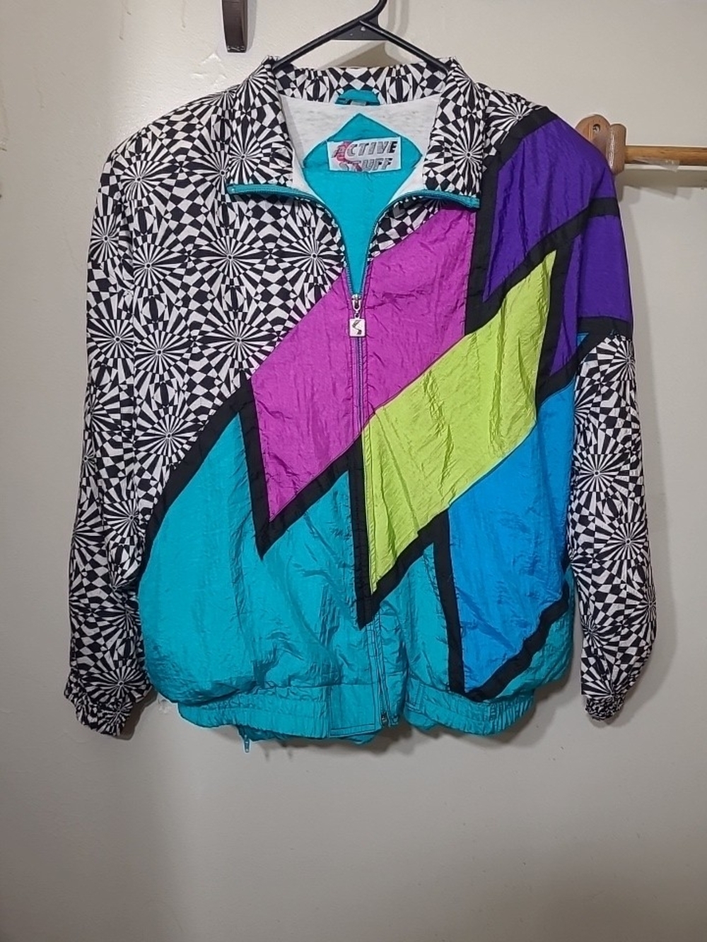 Vintage Active Stuff 90s Windbreaker Set Size XL